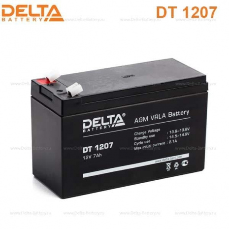 Аккумулятор 1207 Delta DT 7 Ач 12 В
