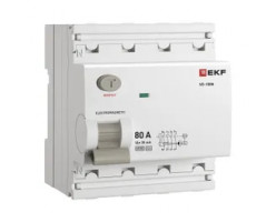 Выключатель дифференциального тока ВД-100N 4P 80А 30мА A эл-мех 6кА PROXIMA EKF