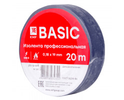 Изолента ПВХ 0,18х19мм синяя 20 метров EKF PROxima