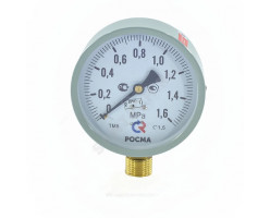 Манометр ТМ-510Р.00(0-1,6MPa)G1/2";1,5 диаметр корпуса 100мм (Росма)