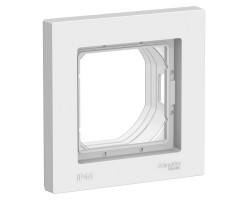 Рамка Aqua 1-я белая IP44 Atlas