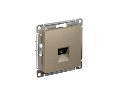 Розетка RJ-45 шампань механизм Atlas