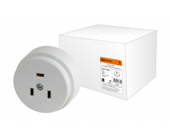 Розетка РШ 32А 250В 2Р+РЕ ОУ белая TDM