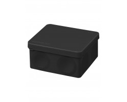 Коробка ОП 100х100х50мм, для ПМ  IP66, 8 вх.черная, инд. штрихкод TDM
