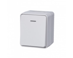 Выключатель ОП-1 10АХ IP54 Белый с инд AtlasDesign Profi54