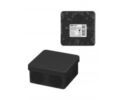 Коробка ОП 80х80х40мм, для ПМ  IP66, 8 вх.черная, инд. штрихкод TDM