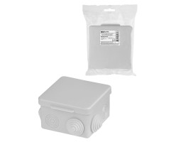 Коробка ОП 80х80х50мм, крышка, IP54, 7 вх. инд. штрихкод TDM