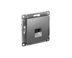 Розетка RJ-45 сталь механизм Atlas