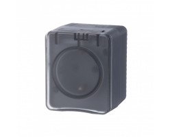 Розетка ОП-1 16А 250В с/з с/ш Антрацит IP54 AtlasDesign IP54