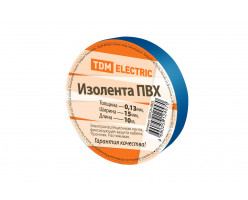 Изолента ПВХ 0,13*15мм Синяя 10м TDM