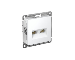 Розетка RJ-45+RJ-45 лотос 5Е механизм Atlas