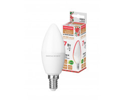 Лампа НЛ-LED-FC37-7Вт-230В-3000К-Е14 Народная TDM