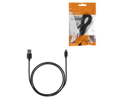Дата-кабель, ДК 1, USB - micro USB, 1 м, черный, TDM