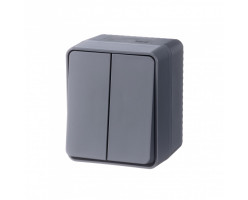 Выключатель ОП-2 10АХ IP54 Антрацит AtlasDesign Profi54