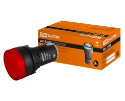Лампа AD-22DS (LED) матрица 22мм красный 230В TDM
