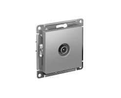 Розетка TV алюминий проходная 4DB механизм Atlas