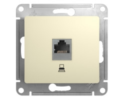 Розетка компьютерная RJ45 кат 5Е бежевая