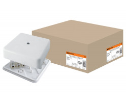 Коробка КР 100х100х29 ОП с клем. колодкой белая IP40 TDM