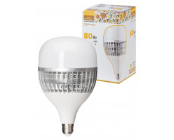 Лампа НЛ-LED-Т-80Вт-230В-4000К-Е27 (130x223 мм) Народная TDM