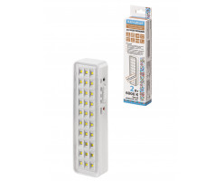 Светильник светодиодный аккумуляторный СБА 30 LED, DC, Li-ion 3,7 В 1 А*ч, 3-5 ч, пластик, Народный