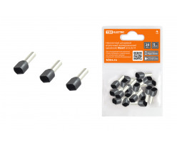Наконечник штыревой втулочный изолированный (двойной) НШвИ (2) 6х14 (20 шт) TDM