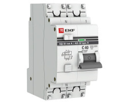 АД-32 1P+N 40А (С) 30мА тип (А) эл. 4,5кА EKF PROxima