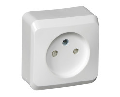 PA16-002B Розетка 1-х местная б/з со шторками IP44 SE ЭТЮД