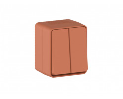 Выключатель ОП-2 10АХ IP54 Терракот AtlasDesign Profi54
