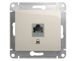 Розетка компьютерная RJ45 кат 5Е молочный