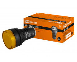 Лампа AD-22DS (LED) матрица 22мм желтый 230В TDM