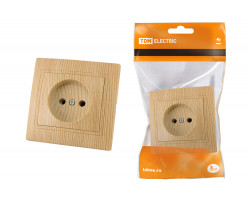 Розетка 2П 10А 250В "ЭКО" (сосна) "Таймыр" TDM