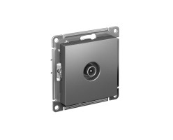 Розетка TV сталь оконечная 1DB механизм Atlas