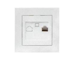 Валенсия розетка компьютерная RJ-45 1-местная белая EKF PROxima