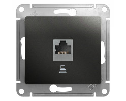 Розетка компьютерная RJ45 кат 5Е антрацит