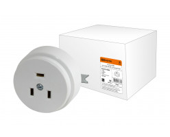 Розетка РШ 32А 250В 2Р+РЕ СУ белая TDM