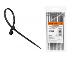 Хомут нейлоновый с монтажным отверстием 4,3х200 мм (черный) (100шт) TDM