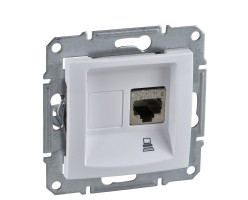 Розетка RJ45 Cat.5 белый Sedna