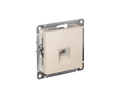Розетка RJ-45 бежевый механизм Atlas