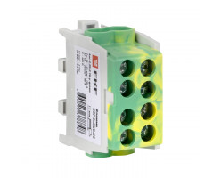 Клемма КСР с двойным винтом 2x25/2x16 желто-зеленая EKF PROxima