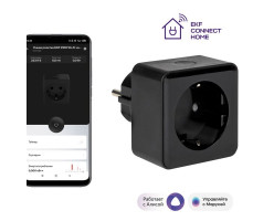Розетка EKF Сonnect Wi-Fi Умная черная