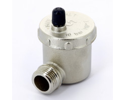 Воздухоотводчик автомат. 1/2"(бок.подкл.) ник. u-f