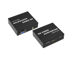 Конвертер HDMI на VGA + шнур стерео 3,5мм, металл REXANT
